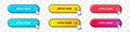 Apply Now buttons collection with cursor pointer in two styles. Flat design and gradient with shadow. Set of digital web button on