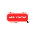 Apply now job submit button icon. Royalty Free Stock Photo