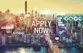 Apply now with New York City Royalty Free Stock Photo