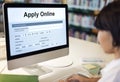 Apply Online Application College Form Concept