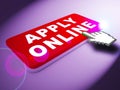 Apply Online Means Internet Job 3d Rendering Royalty Free Stock Photo