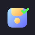 Apply saving flat gradient fill ui icon for dark theme