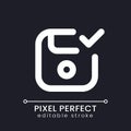Apply saving pixel perfect white linear ui icon for dark theme