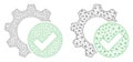 Apply Settings Gear Icon - Vector Triangle Mesh