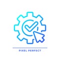 Apply settings pixel perfect gradient linear vector icon