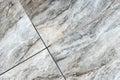 Applying a beige grout on the floor lined with tiles. Royalty Free Stock Photo