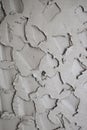 Applying cement plaster in a thick layer on a concrete wall by a preliminary method Royalty Free Stock Photo