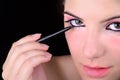 Applying Eye Makeup Royalty Free Stock Photo