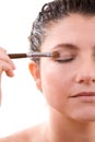 Applying eyeshadow Royalty Free Stock Photo