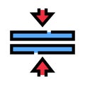 Applying pressure with opposing red arrows icon Royalty Free Stock Photo