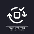 Applying spin motion effect pixel perfect white linear ui icon for dark theme