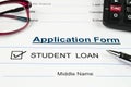 Applying for student loan. Royalty Free Stock Photo