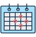 Appointment, calendar, event Isolated Vector Icon can be easily edit and modify Royalty Free Stock Photo