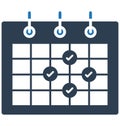 Appointment, calendar, event Isolated Vector Icon can be easily edit and modify Royalty Free Stock Photo