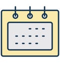 Appointment, calendar, event Isolated Vector Icon can be easily edit and modify Royalty Free Stock Photo