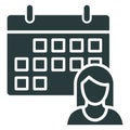 Appointment, calendar .   Vector icon which can easily modify or editable Royalty Free Stock Photo