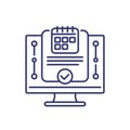 appointment, event schedule icon, line vector