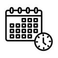 Appointment Line Style vector icon which can easily modify or edit Royalty Free Stock Photo