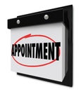 Appointment Reminder on Calendar Schedule Royalty Free Stock Photo