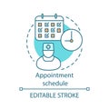 Appointment schedule concept icon