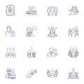 Appointment scheduling line icons collection. Booking, Scheduling, Rescheduling, Calendar, Availability, Reminder Royalty Free Stock Photo