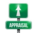 Appraisal street sign illustration design