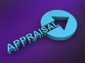 appraisal word on purple Royalty Free Stock Photo