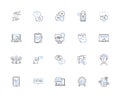 Appraisals line icons collection. Assessment, Valuation, Estimation, Evaluation, Gauging, Rating, Grading vector and