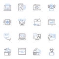 Appraiser line icons collection. Valuation, Assessment, Expert, Estimate, Opinion, Accredited, Property vector and