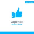 Appreciate, Remarks, Good, Like Blue Solid Logo Template. Place for Tagline