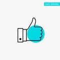 Appreciate, Remarks, Good, Like turquoise highlight circle point Vector icon