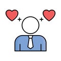 Appreciation fill inside vector icon which can easily modify or edit