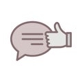 Appreciation fill vector icon which can easily modify or edit