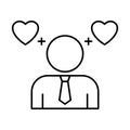 Appreciation Half Glyph Style vector icon which can easily modify or edit