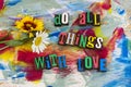 Do all things with love appreciation