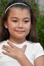 An Appreciative Philippina Girl Child Closeup