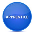 Apprentice aesthetic glossy blue round button abstract