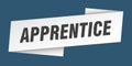 apprentice banner template. apprentice ribbon label.