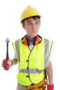 Apprentice builder construction worker Royalty Free Stock Photo