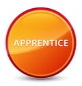 Apprentice special glassy orange round button