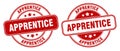 Apprentice stamp. apprentice label. round grunge sign