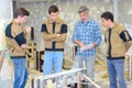 apprentices and carpentry school Royalty Free Stock Photo