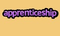 APPRENTICESHIP writing vector design on a yellow background Royalty Free Stock Photo