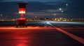 approach airport runway light Royalty Free Stock Photo