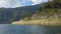 Approach to the dome full of plants inside the Cuicocha lagoon