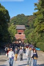 The approach to the Tsurugaoka Hachimangu shrine. Kamakura. Japan Royalty Free Stock Photo