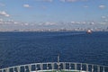 Approaching the Bosphorus Straits with the City of Istanbul ahead of the Vessel Royalty Free Stock Photo