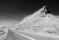 Approaching Boundary Cone on Route 66 in Arizona Royalty Free Stock Photo