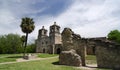 Approaching front entry of Mission Concepcion, San Antonio Royalty Free Stock Photo