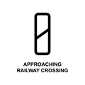 approaching railway crossing sign icon. Element of railway signs for mobile concept and web apps. Detailed approaching railway cro Royalty Free Stock Photo